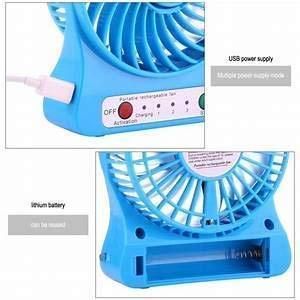 Portable Mini USB Fan 3-Level Speed Adjustable Electric Cooling Desktop Fan